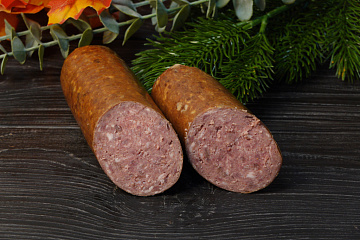 Фото Колбаса из лося с кабаном полукопченая