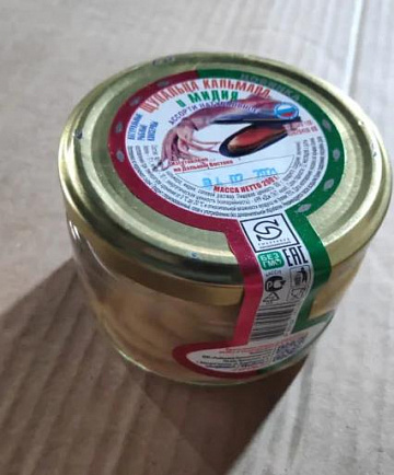 Фото Щупальца кальмара и мидии