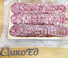 Колбаса полукопченая из северного оленя с салом кабана (нарезка)