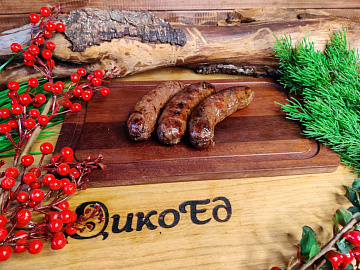 Фото Колбаски для жарки из лося (со шпиком кабана) Баланс 40