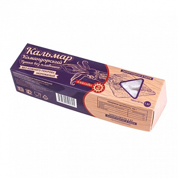 Фото Кальмар Командорский очищенный замороженный 1кг коробка