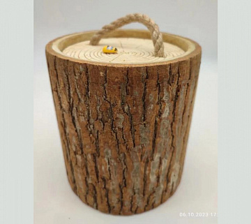 Фото Мёд диких медоносов Вятский 500гр бочонок Кадушка